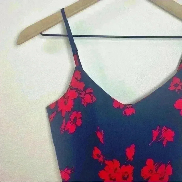 GAP | Women’s Navy Blue and Red Floral Dress | Size XS - Picture 3 of 14